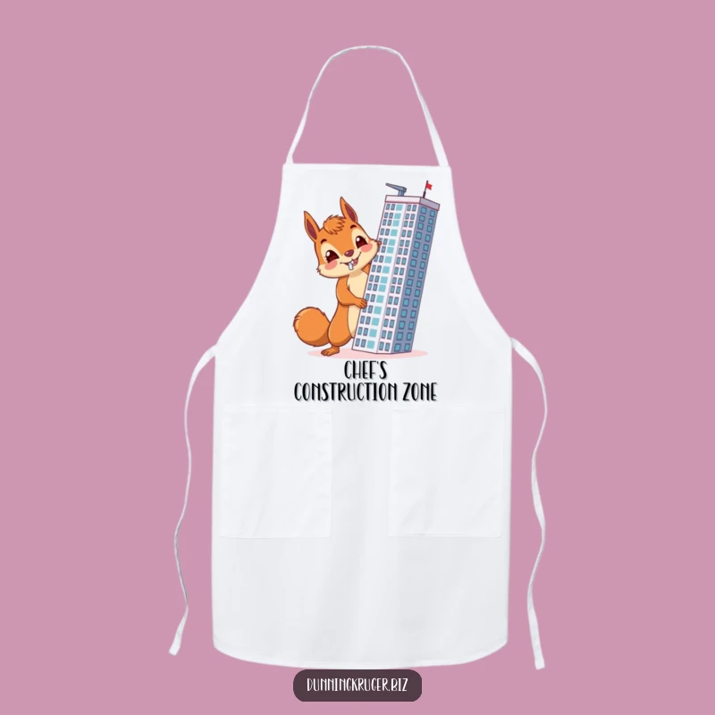 Funny Squirrel Architect Apron - Accidental Skyscraper Builder Kitchen Gift