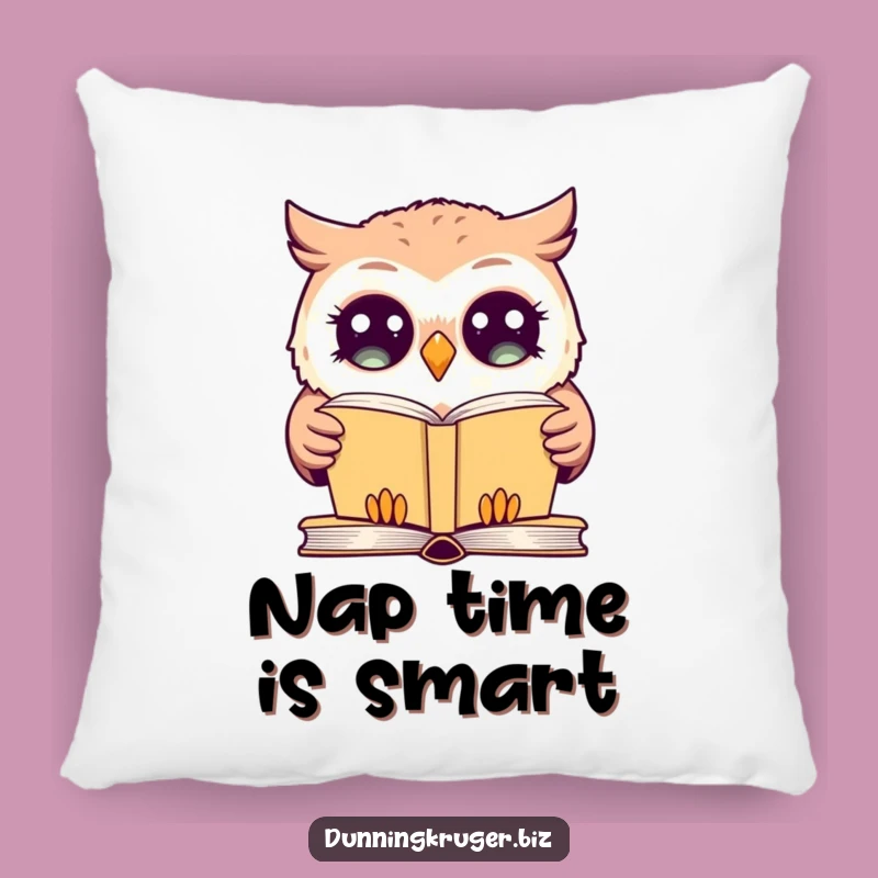 Funny Giggling Owl Pillow - Cozy Wide-Eyed Book Cushion Gift