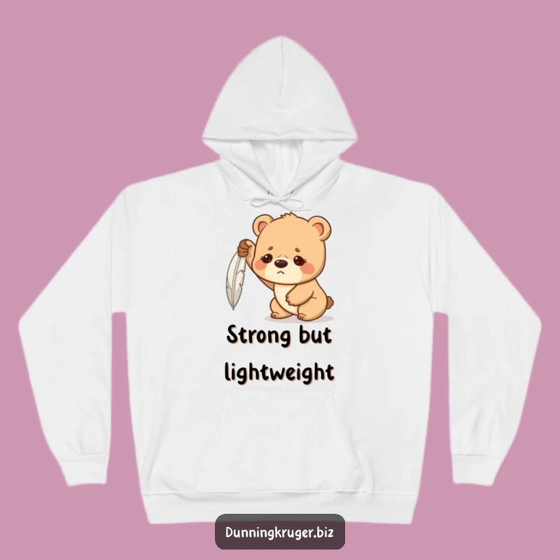 Funny Bear Cub Hoodie - Cozy Strong Cub Feather Struggle Gift