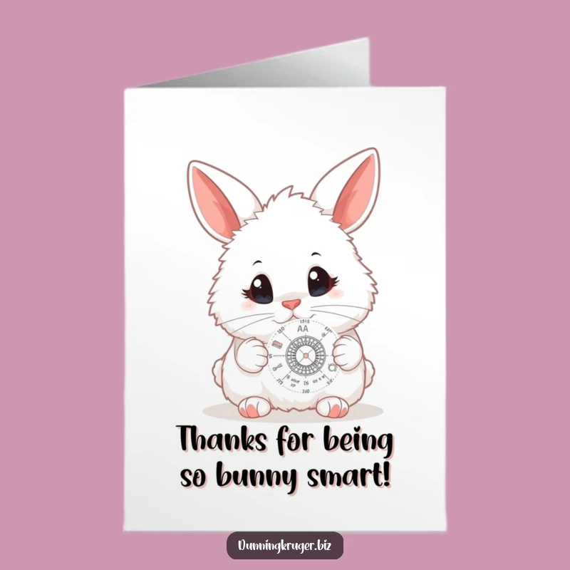 Free Printable Thank You Card: Curious Bunny & Science - Funny Downloadable Gratitude
