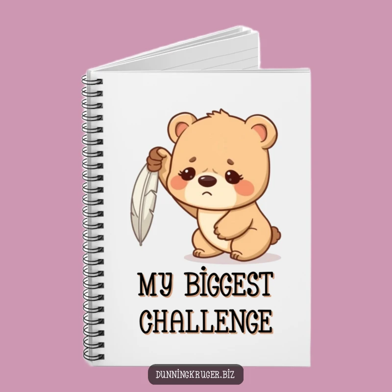 Funny Bear Cub Notebook - Strong Cub Feather Struggle Journal Gift