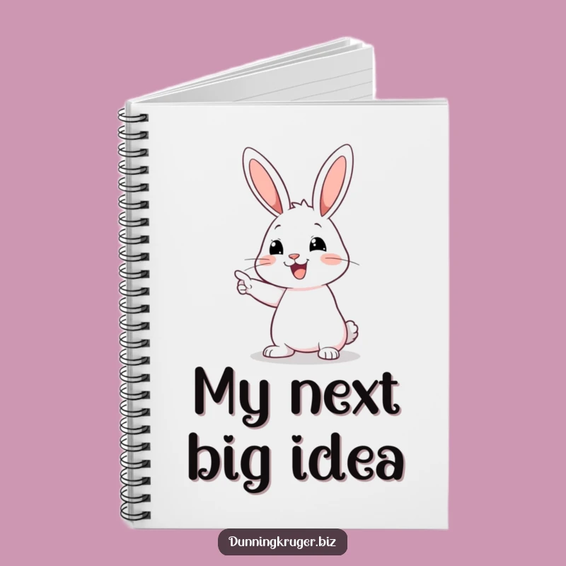 Funny Pointing Rabbit Journal, Mystery Notebook, Perfect Funny Gift for Thinkers
