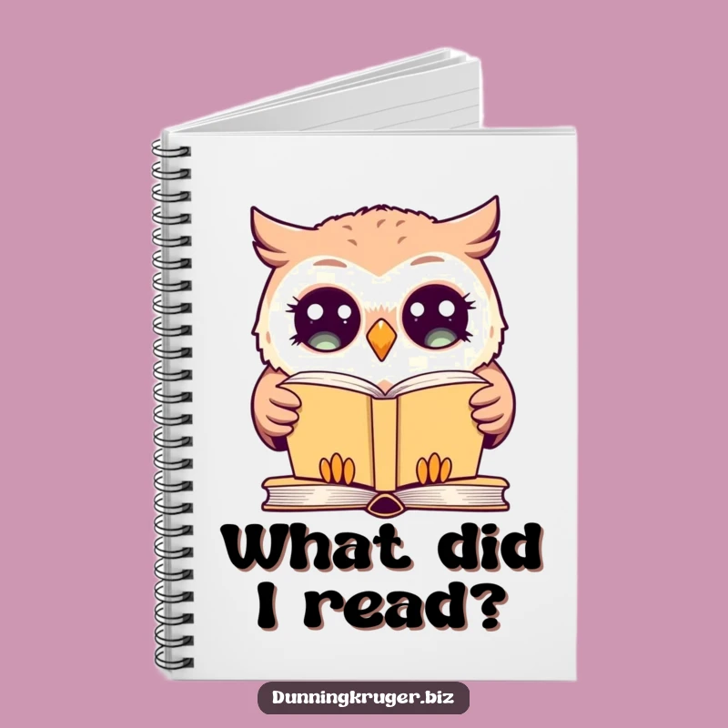 Funny Giggling Owl Notebook - Wide-Eyed Blank Book Journal Gift