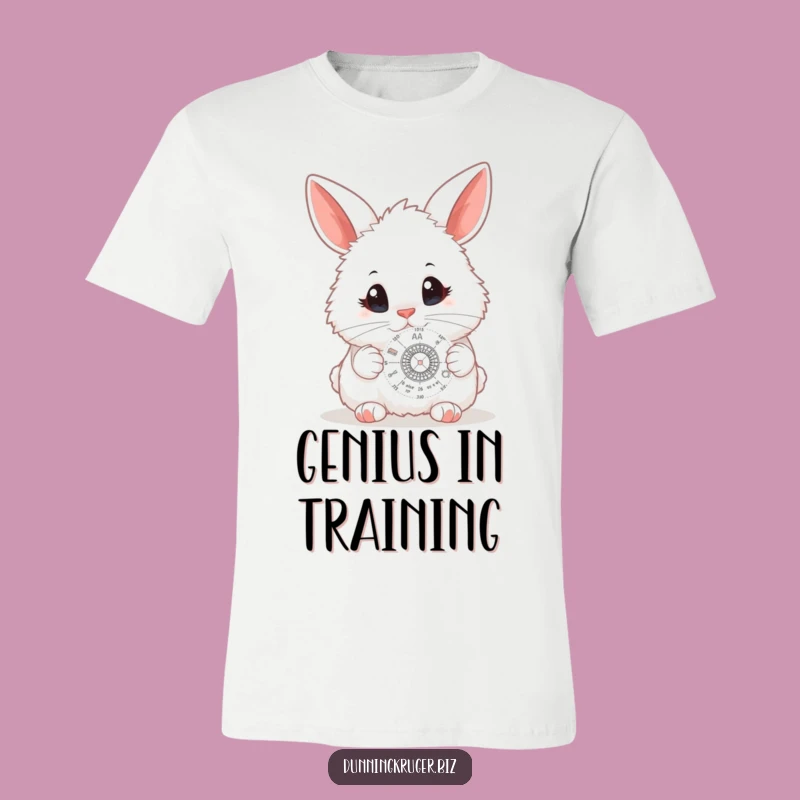Funny Bunny Scientist T-Shirt - Cute Curious Rabbit Science Tee Gift